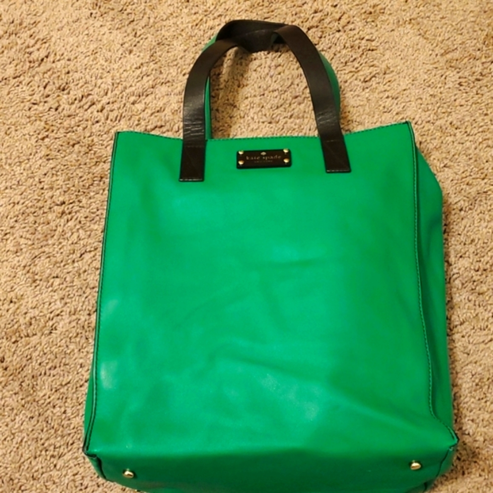 Kate Spade Emerald Green Leather  Alissa Tote